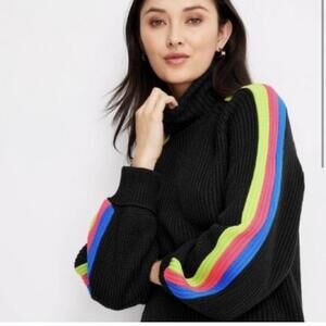 Future Collective Kahlana Barfield Brown x Target Striped Turtleneck Sweater - M